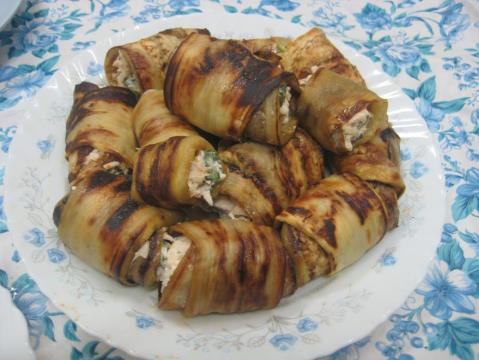 رولت بادمجان با مرغ