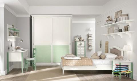 19|اتاق خواب دخترانه سبز سفید