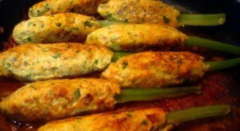 کباب مرغ و کرفس