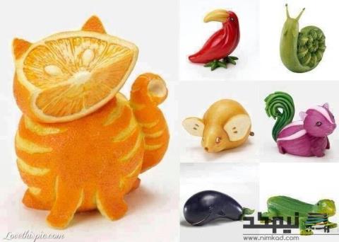 هنرنمایی زیبا با مواد غذایی