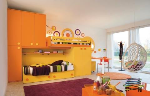 10|اتاق کودک و نوجوان نارنجی زرد