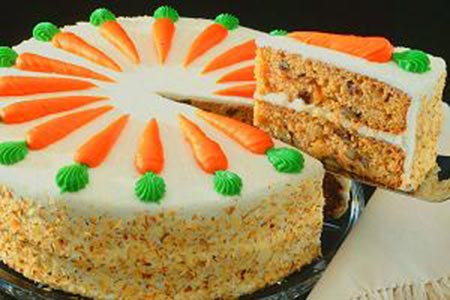 طرز تهیه کیک هویج با گردو و دارچین 