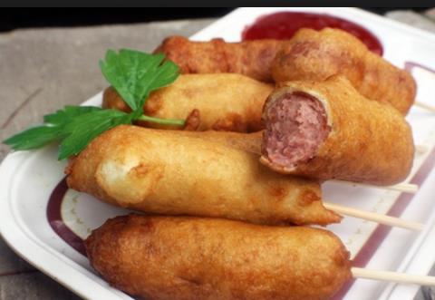  کورن داگ یا سوسیس چوبی برای ۸ نفر