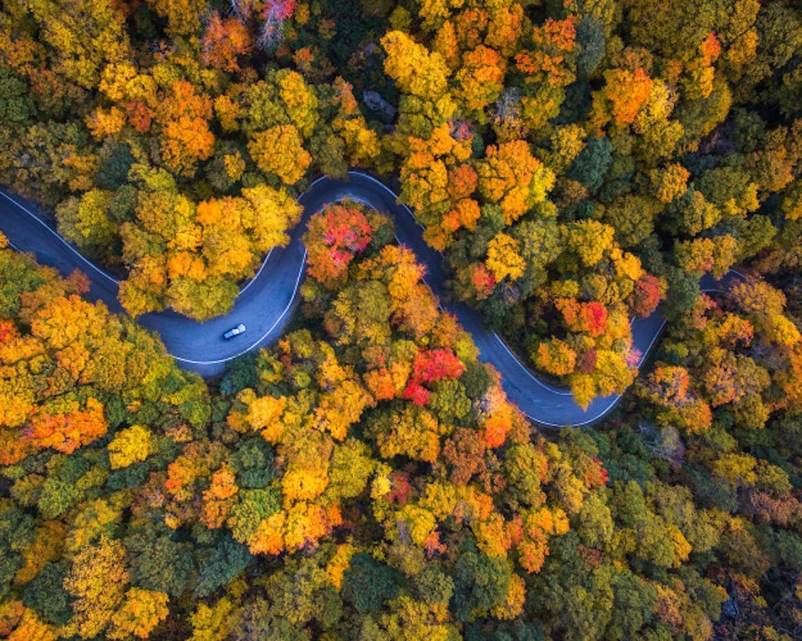 تصاویر هوایی زیبا از پاییز آمریکا