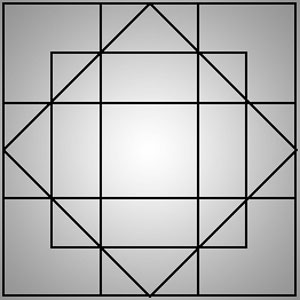 معمای تصویری تعداد مربع ها