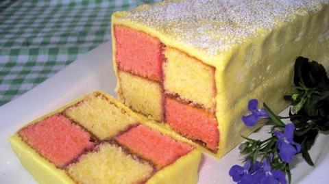 طرز تهیه کیک باتنبرگ