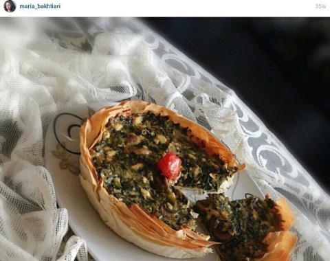 تارت اسفناج پنیربا خمیر یوفکا