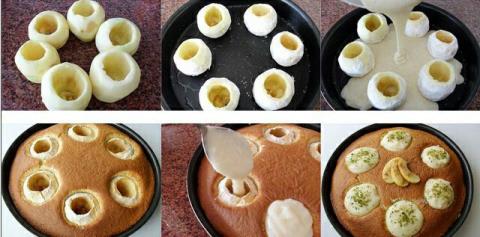 کیک سیب تو پر