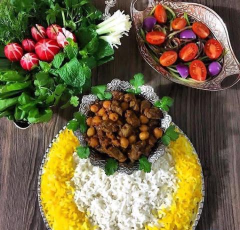 خورش کاری و نخود