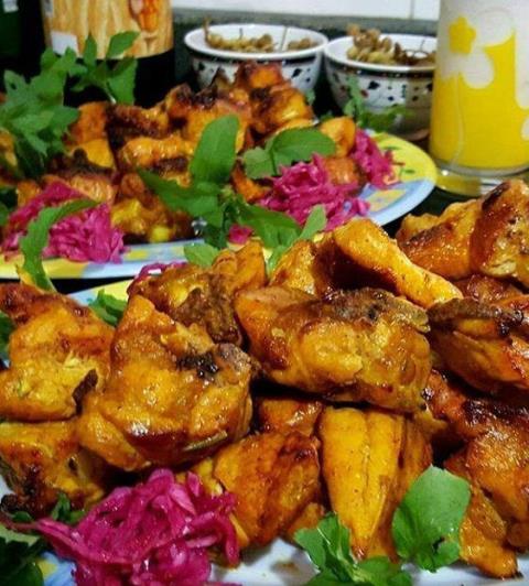 جوجه کباب زعفرانی