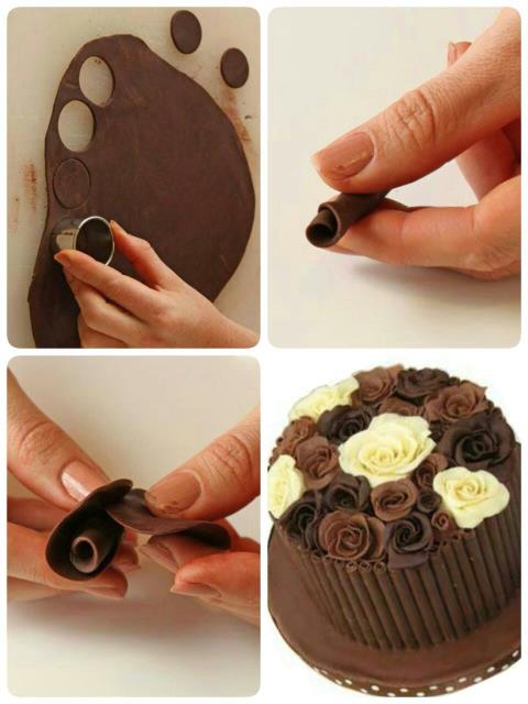گل رز شکلاتی