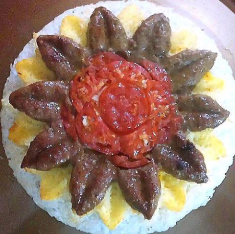 ته چین کباب کوبیده