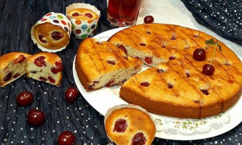 کیک آلبالو (کاپ کیک آلبالو)