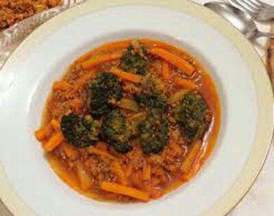 خورشت سویا و کلم بروکلی
