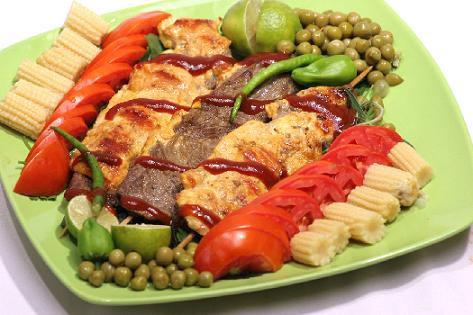 کباب دو رنگ چوبی
