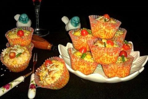 مافین مرغ و ذرت