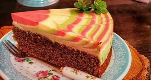 چیز کیک زبرا یلدایی
