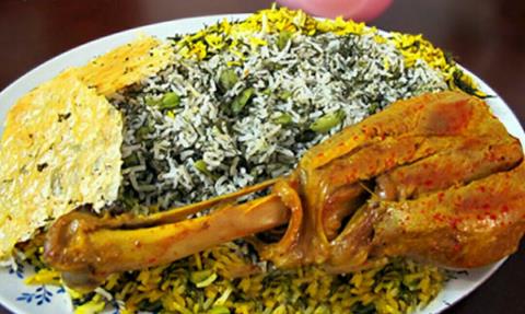 باقالی پلو با گوشت