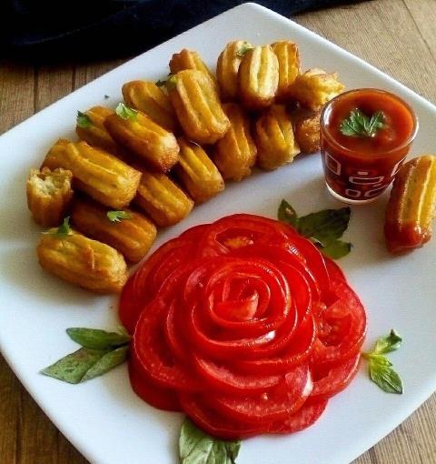 سیب زمینی بامیه ای