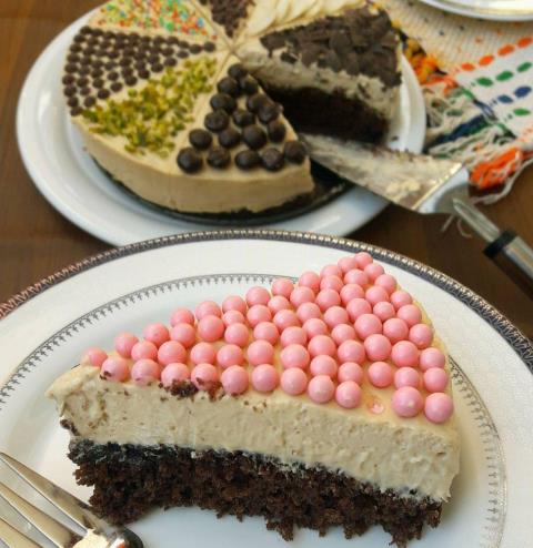 چیز کیک شکلات قهوه