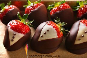 دو ایده جالب برای تزیین توت فرنگی با شکلات