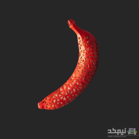 طرح های حک شده روی موز 