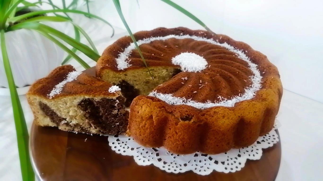 کیک موز و گردو