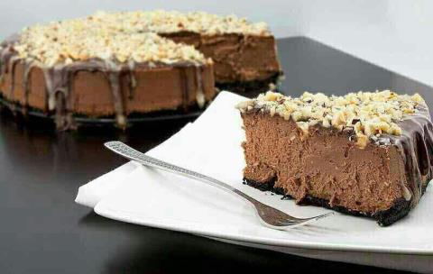 چیز کیک شکلاتی بدون پخت