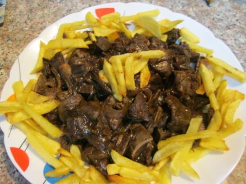 خوراک جگر با رب انار